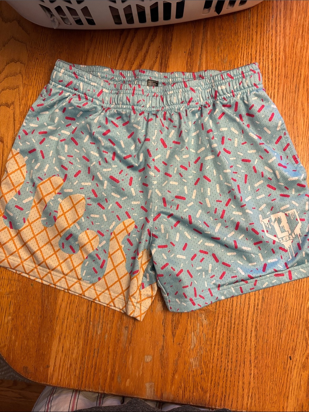 Baseball Lifestyle 101 Light Blue Ice Cream Pattern Men’s Shorts